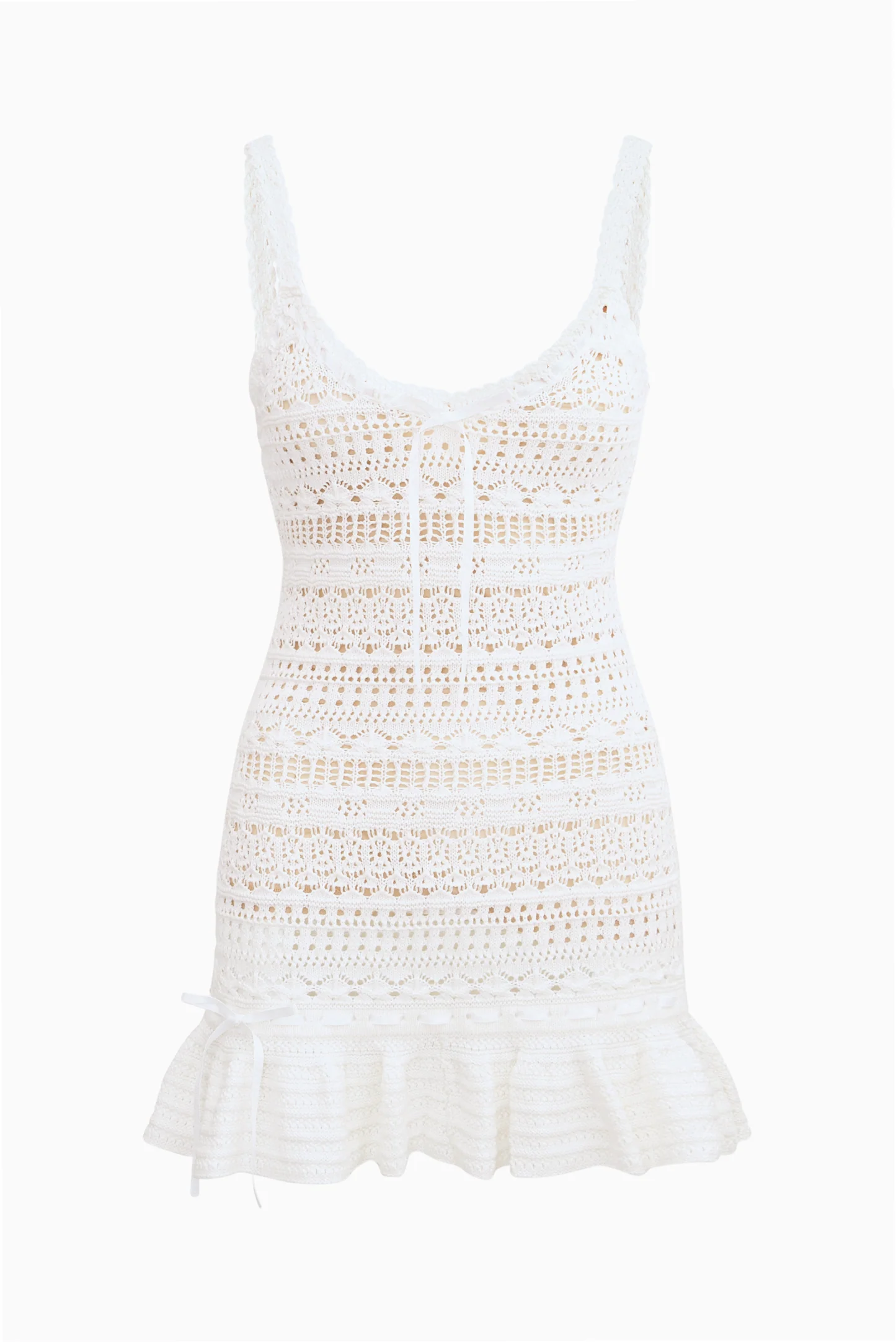 Madiya Crochet Cotton Mini Dress - Image 7