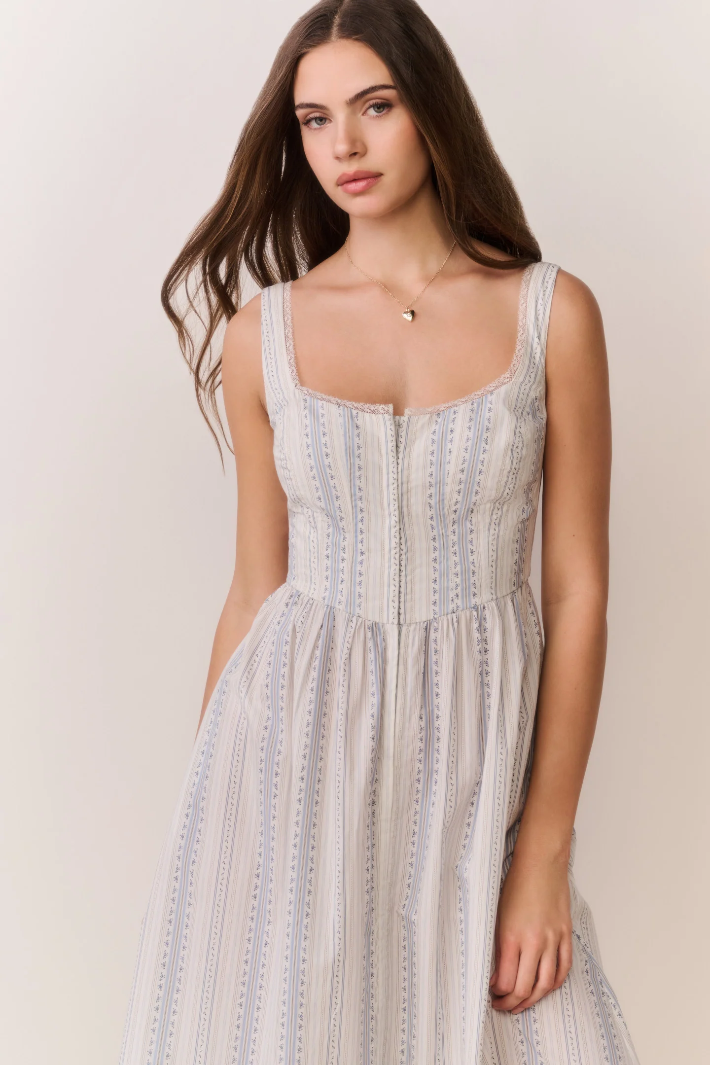 Majory Cotton Bustier Midi Dress - Image 2