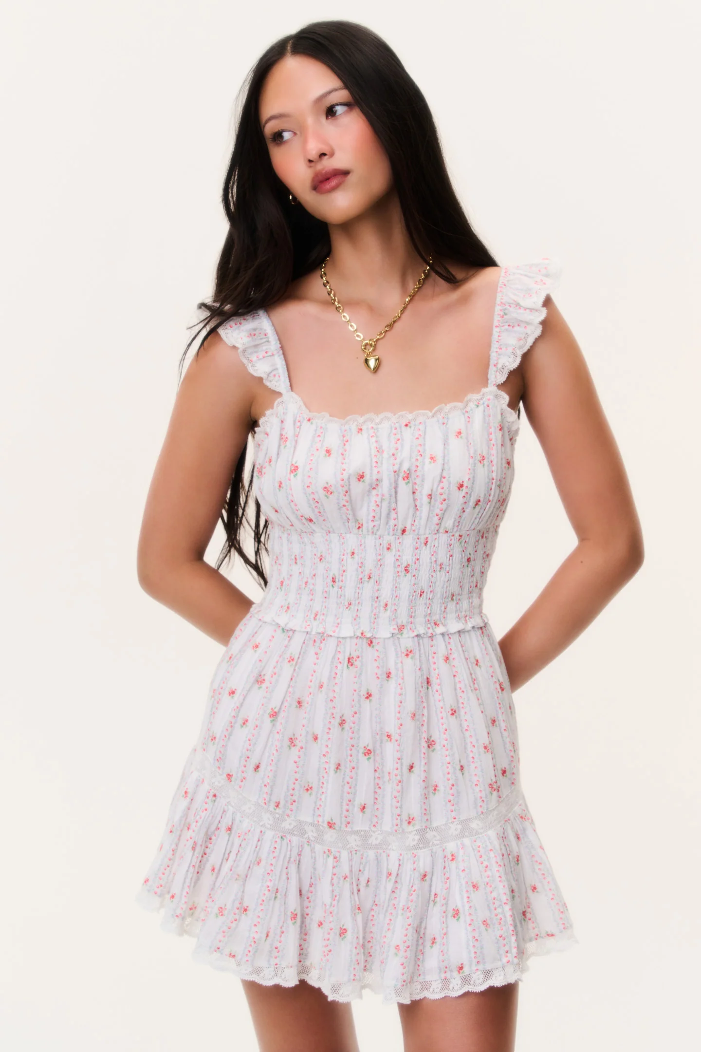 Maralina Cherry Stripe Mini Dress - Image 3