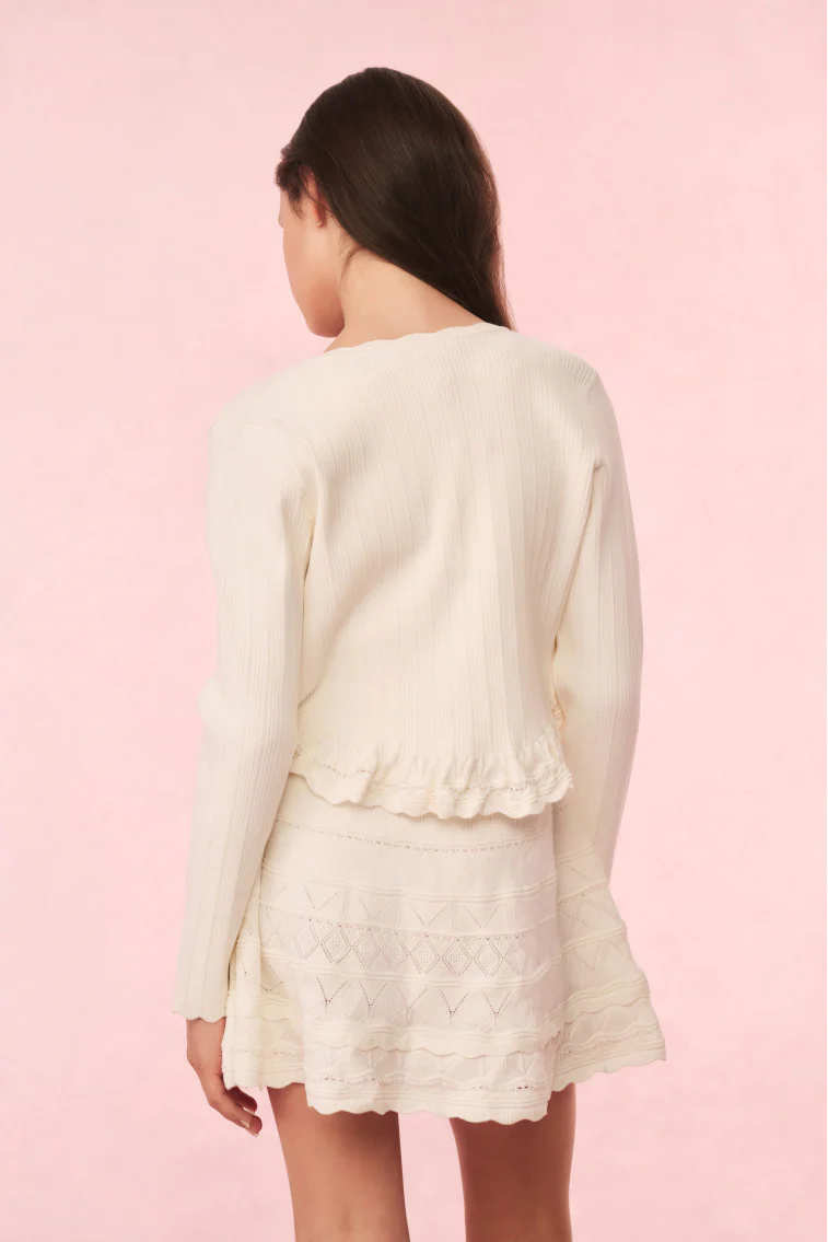 Girls Mari Knit Peplum Cardigan - Image 3