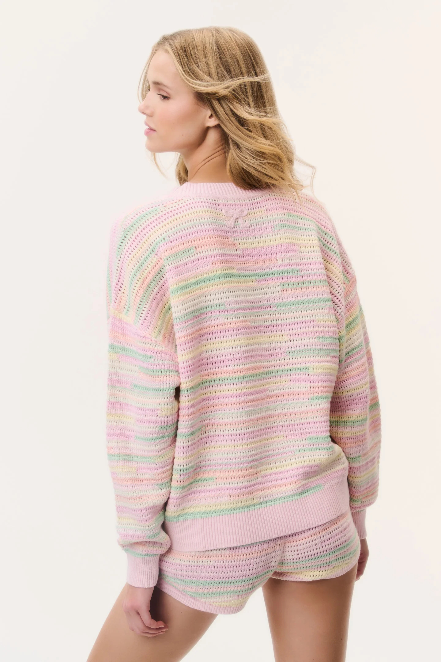 Marlieanna Striped Crochet Pullover - Image 4