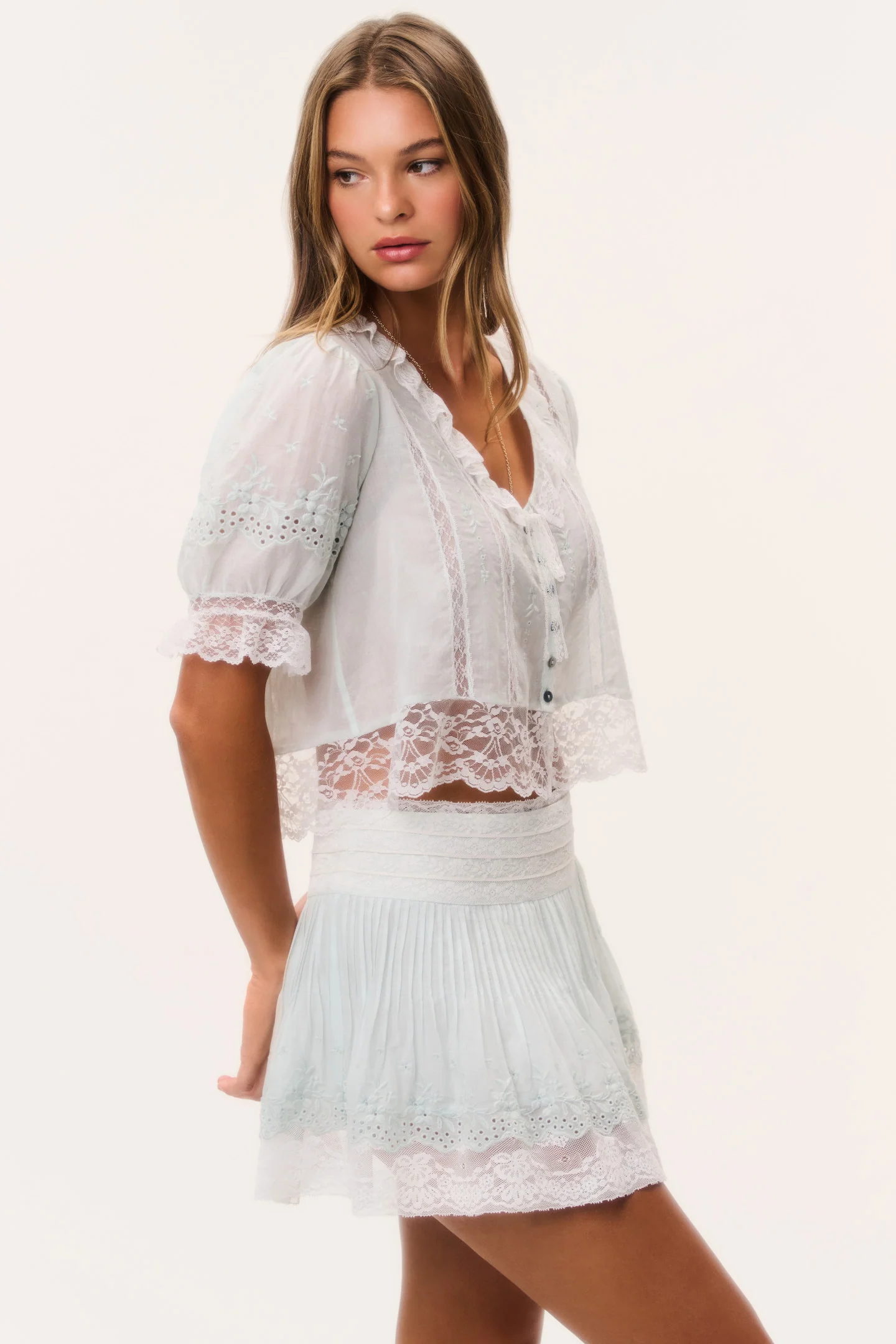 Maurelle Cotton Lace Blouse - Image 8