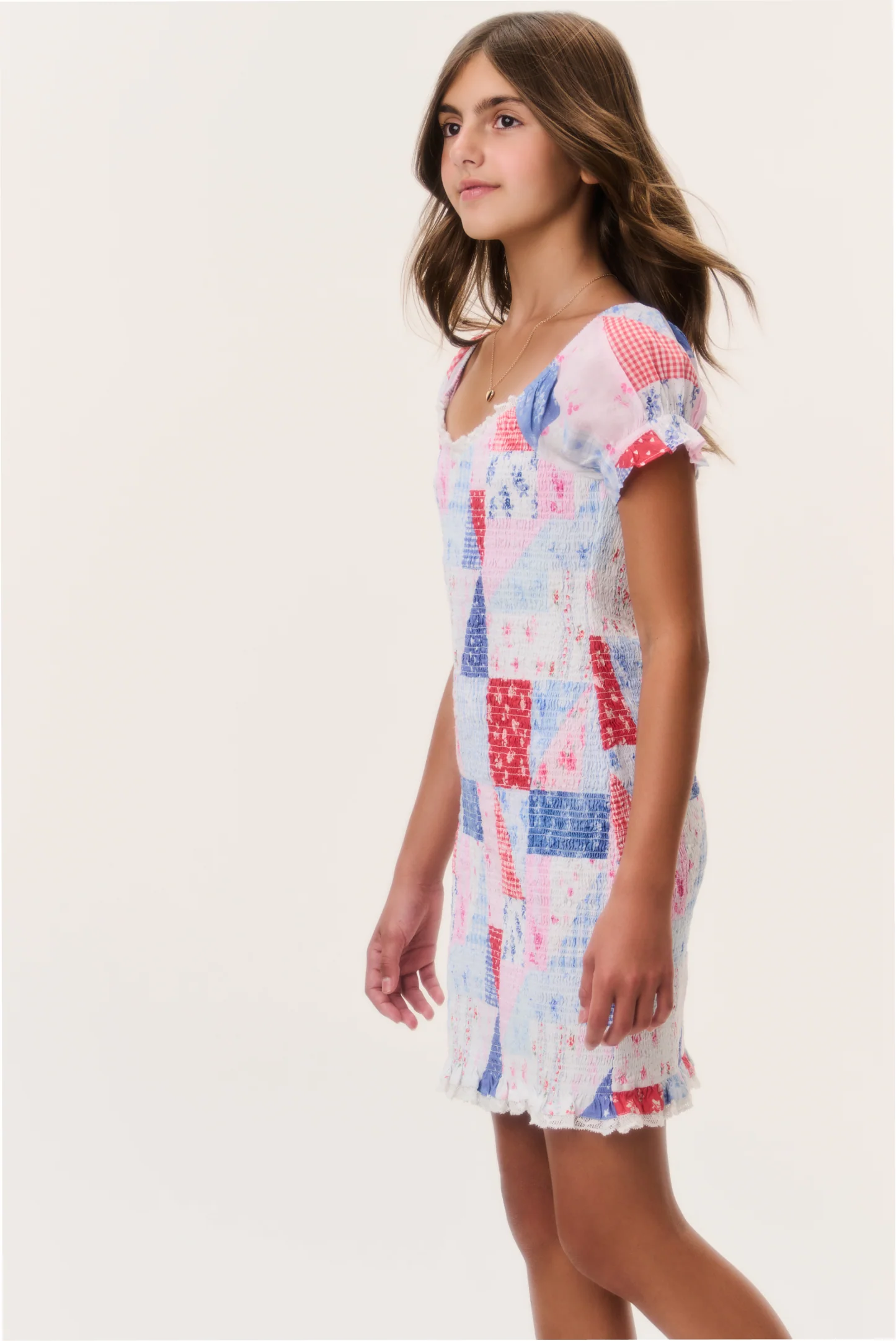 Tween Solier Patchwork Mini Dress - Image 2