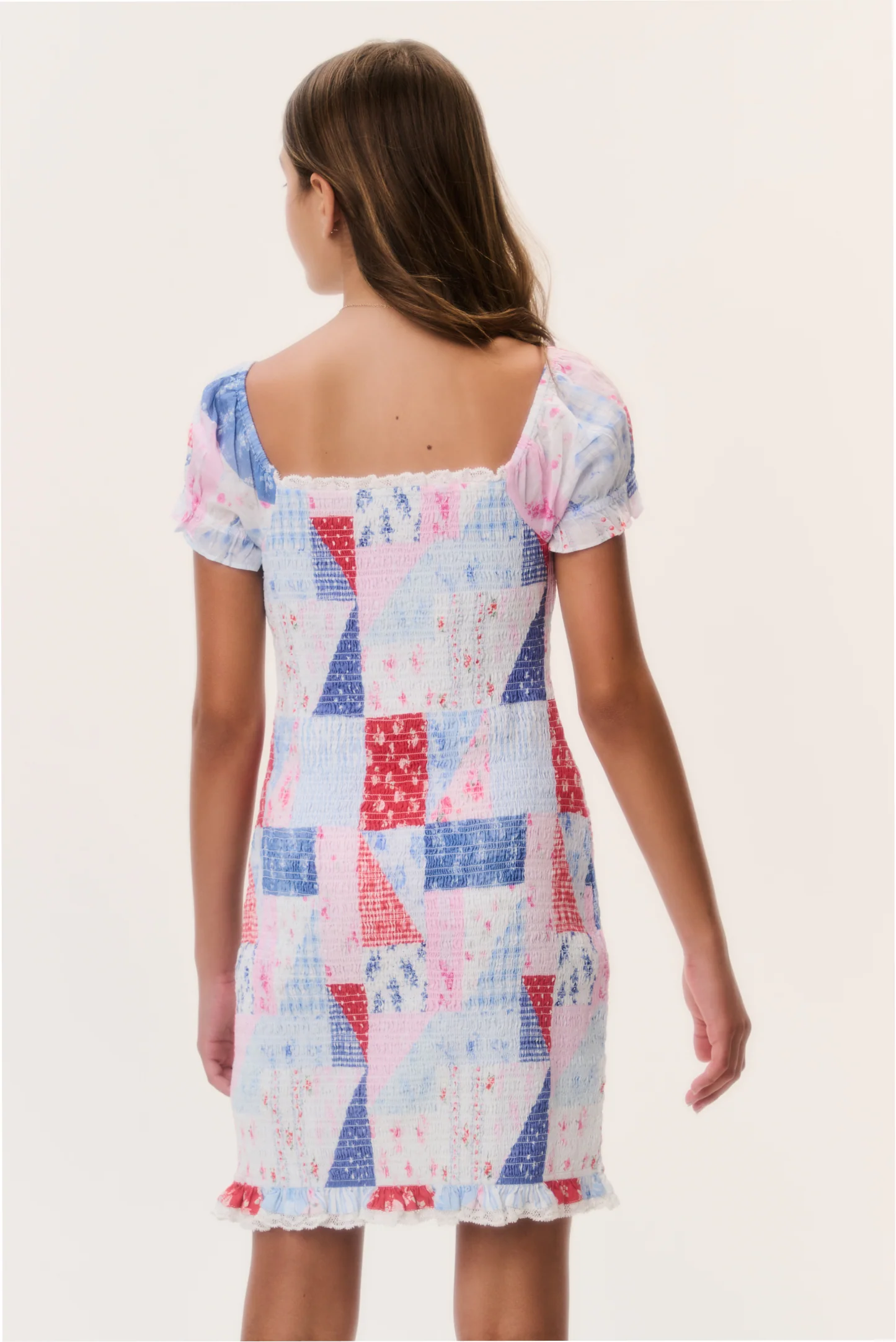 Tween Solier Patchwork Mini Dress - Image 3