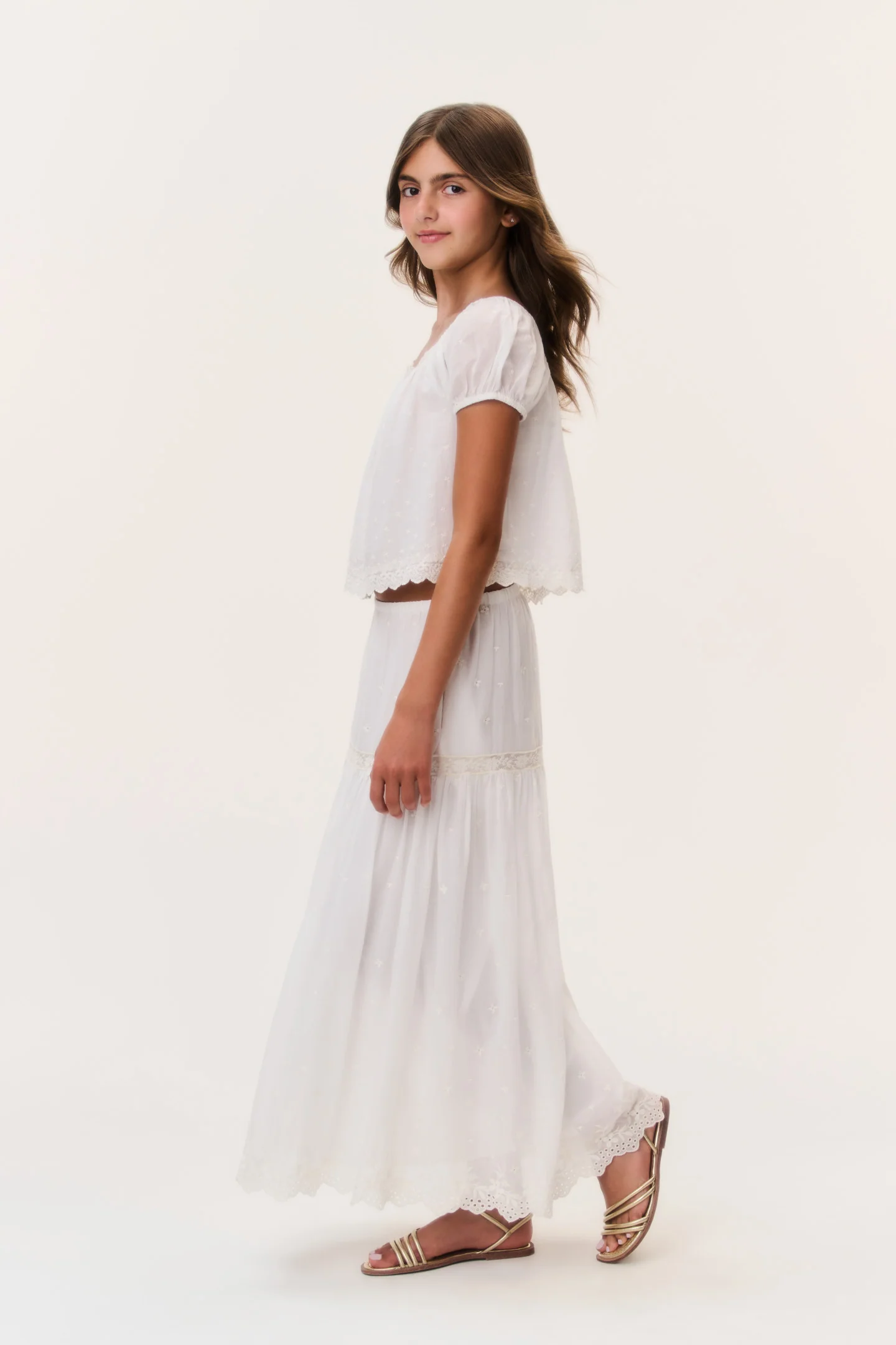 Tween Cotton Lace Norael Skirt - Image 3