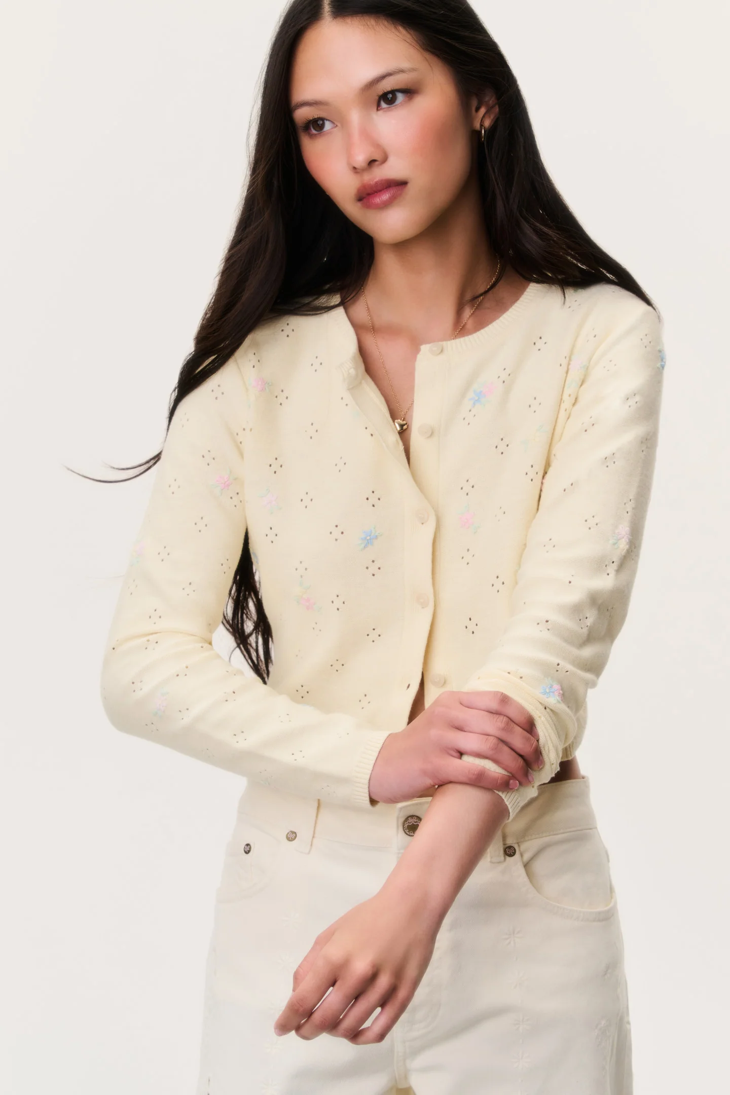 Paelynn Embroidered Floral Cardigan - Image 2