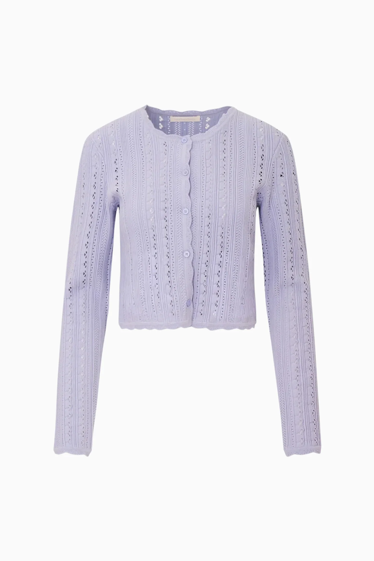 Peridot Stretch Pointelle Cardigan - Image 12