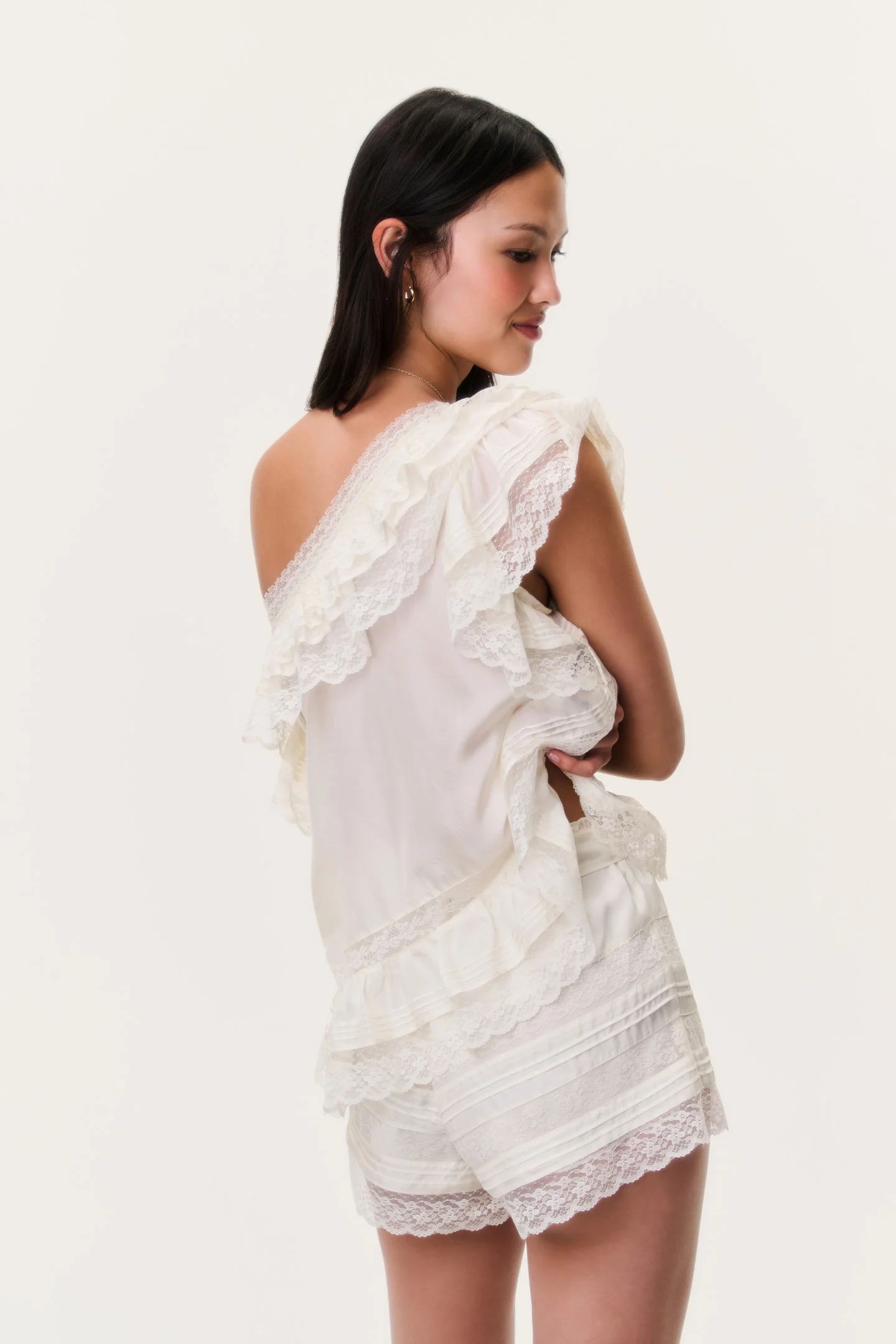 Persine Silk Ruffle Top - Image 4