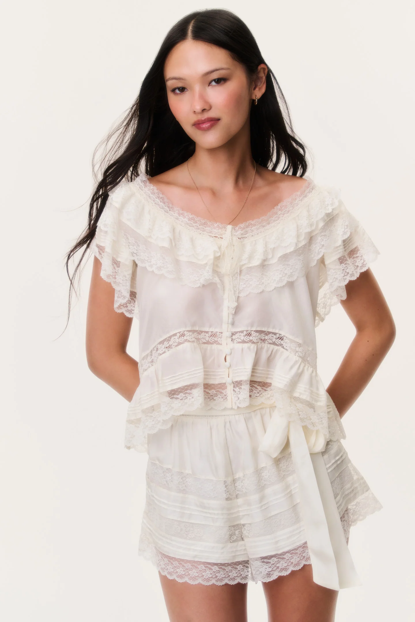 Persine Silk Ruffle Top - Image 5