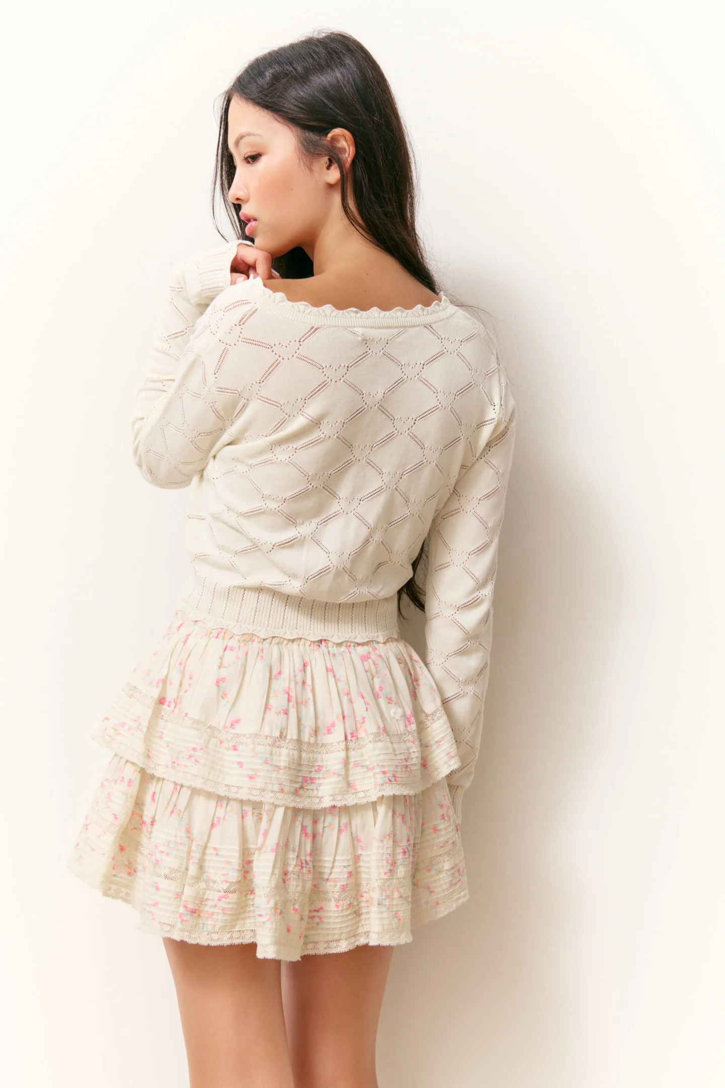 Petra Knit Heart Argyle Cardigan - Image 4