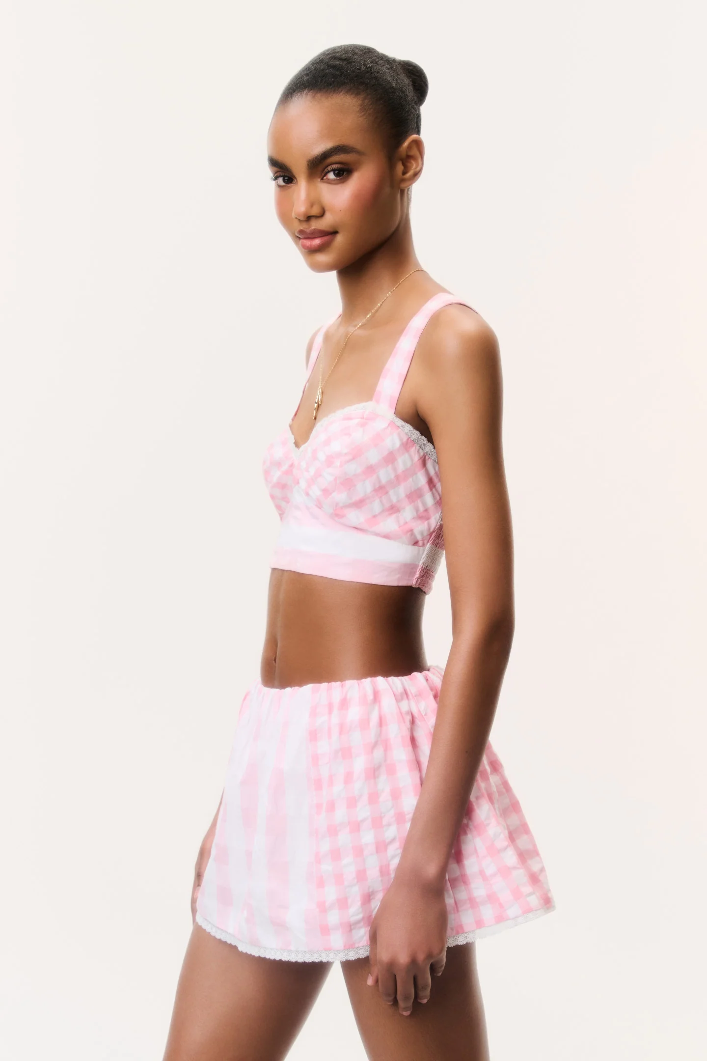 Ricky Seersucker Bralette Top - Image 3