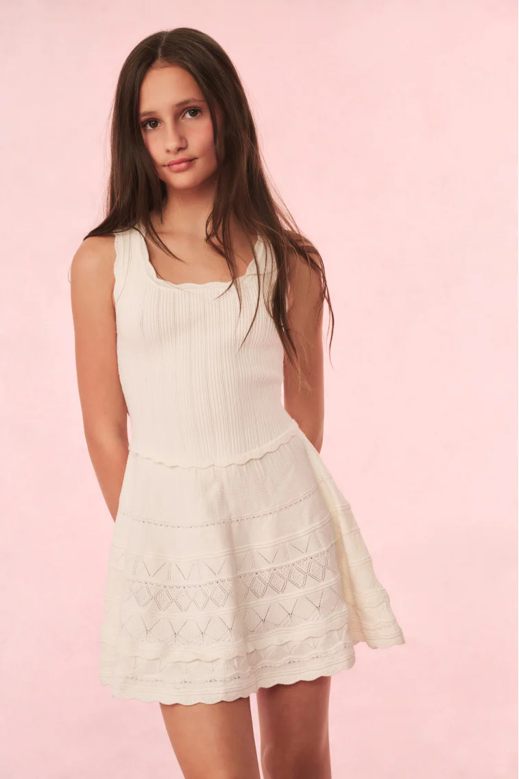 Girls Ronellia Dress - IVORY - Image 2