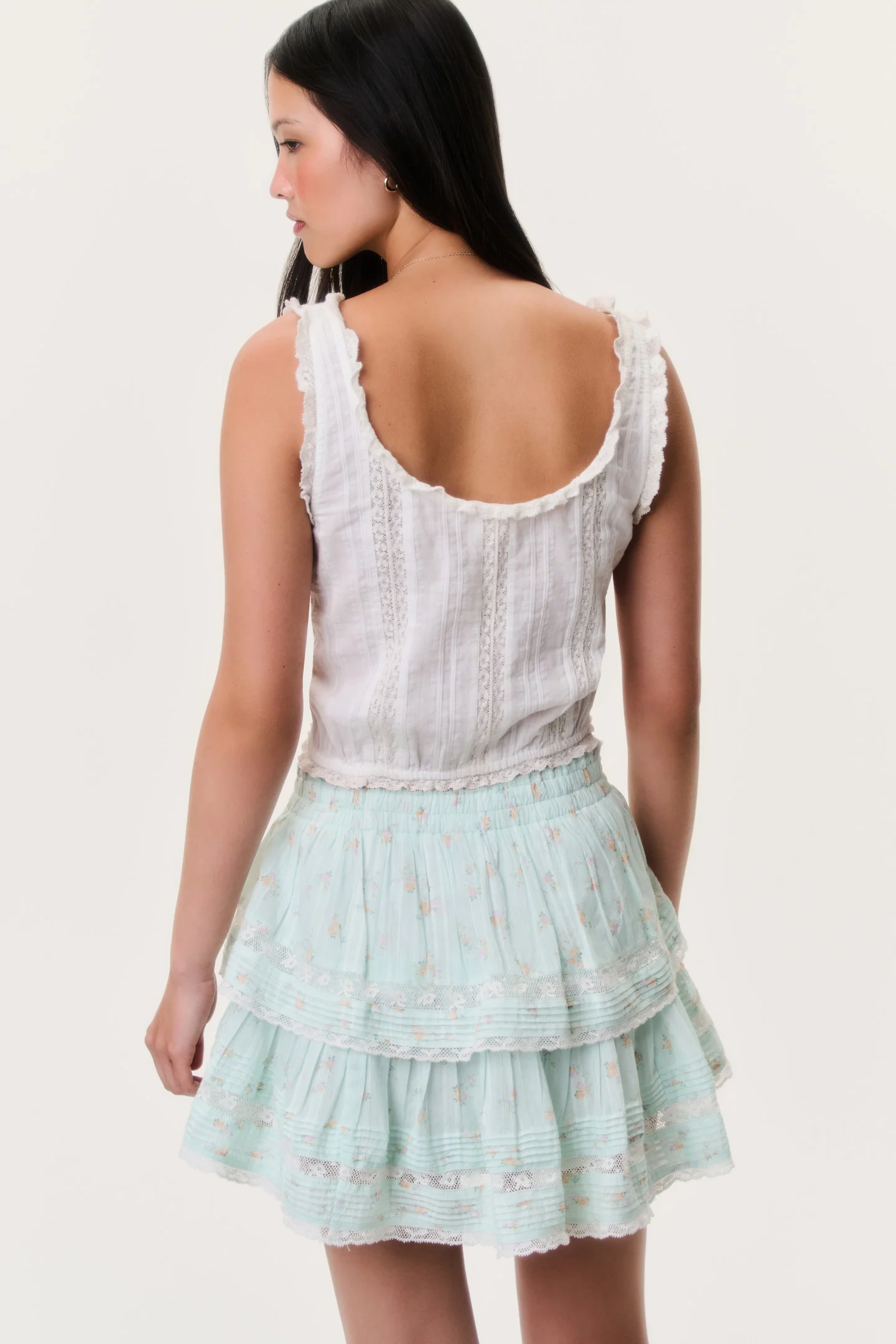 Ditsy Floral Ruffle Mini Skirt - Image 5
