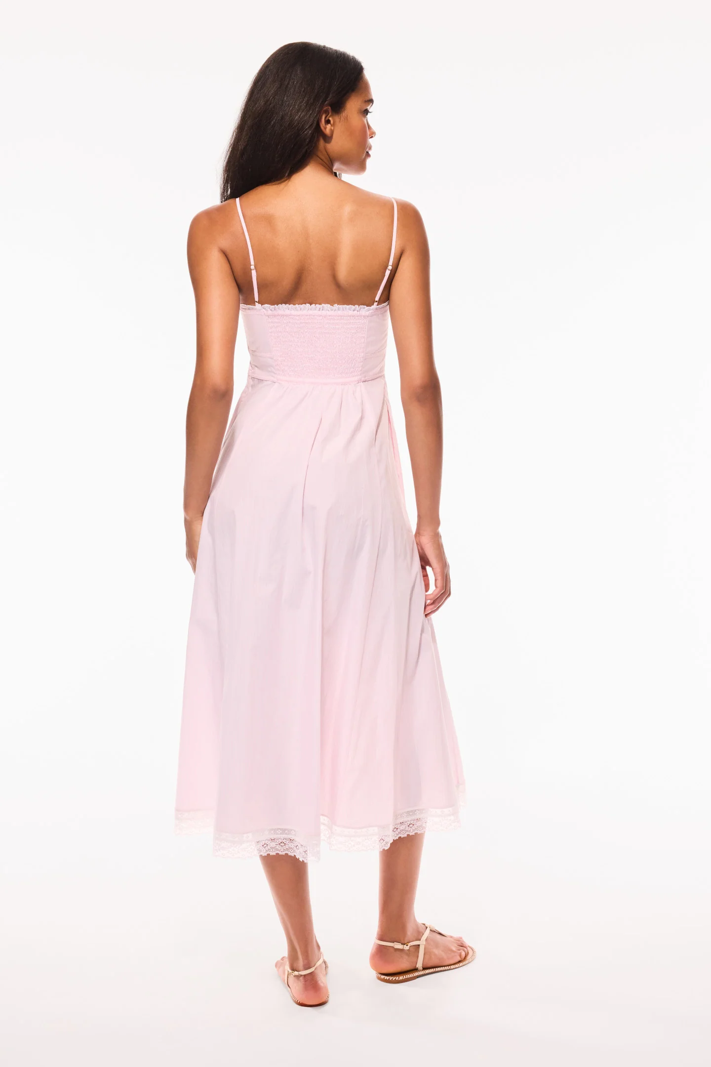 Sandara Cotton Pinstripe Midi Dress - Image 10