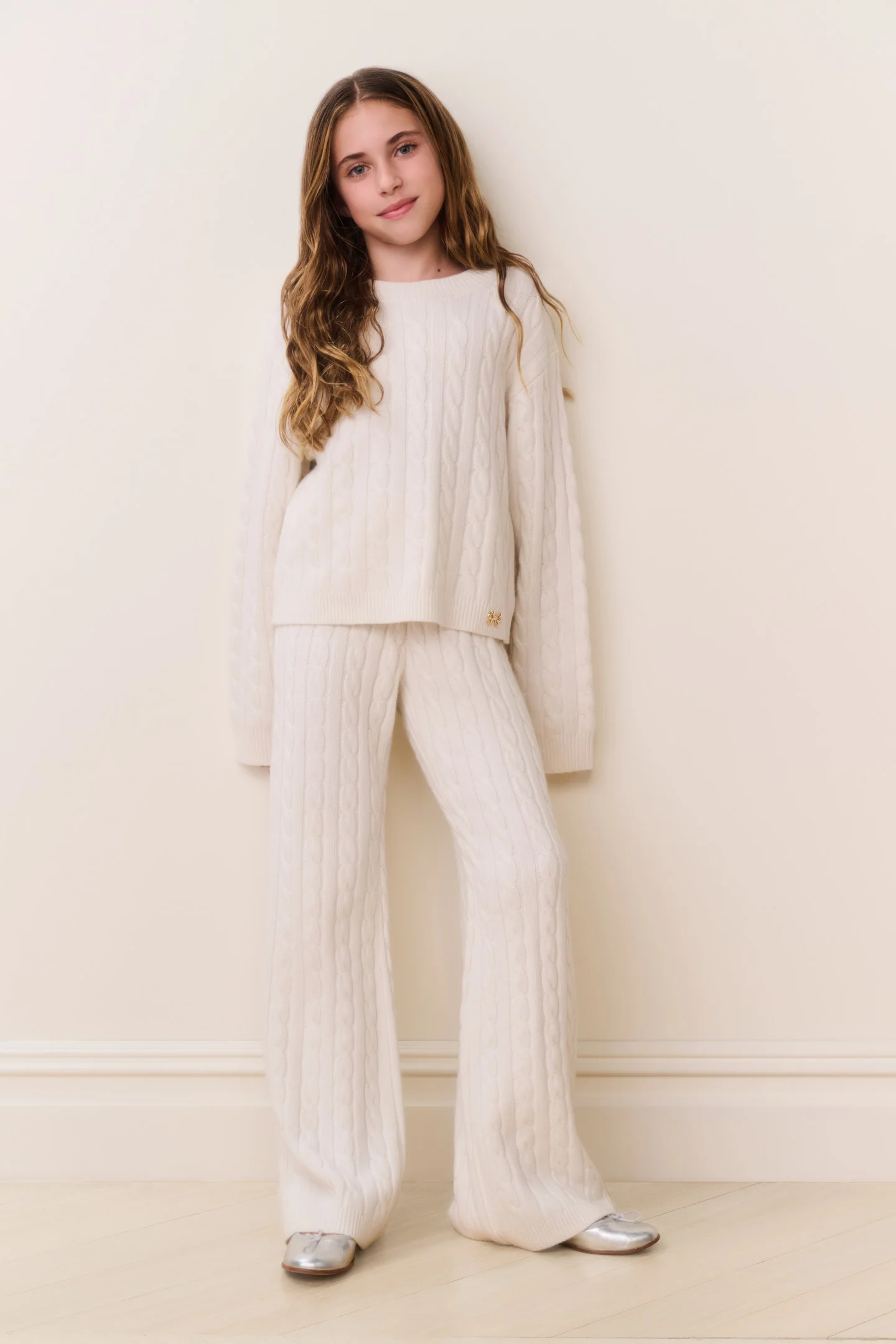 Tween Sallie Cable Knit Pullover - Image 2