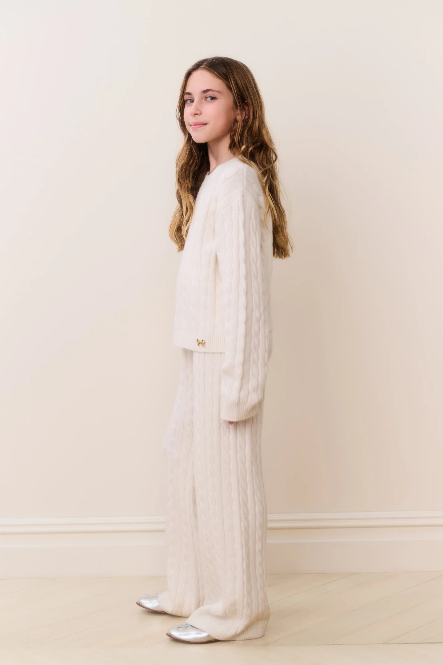 Tween Sallie Cable Knit Pullover - Image 4
