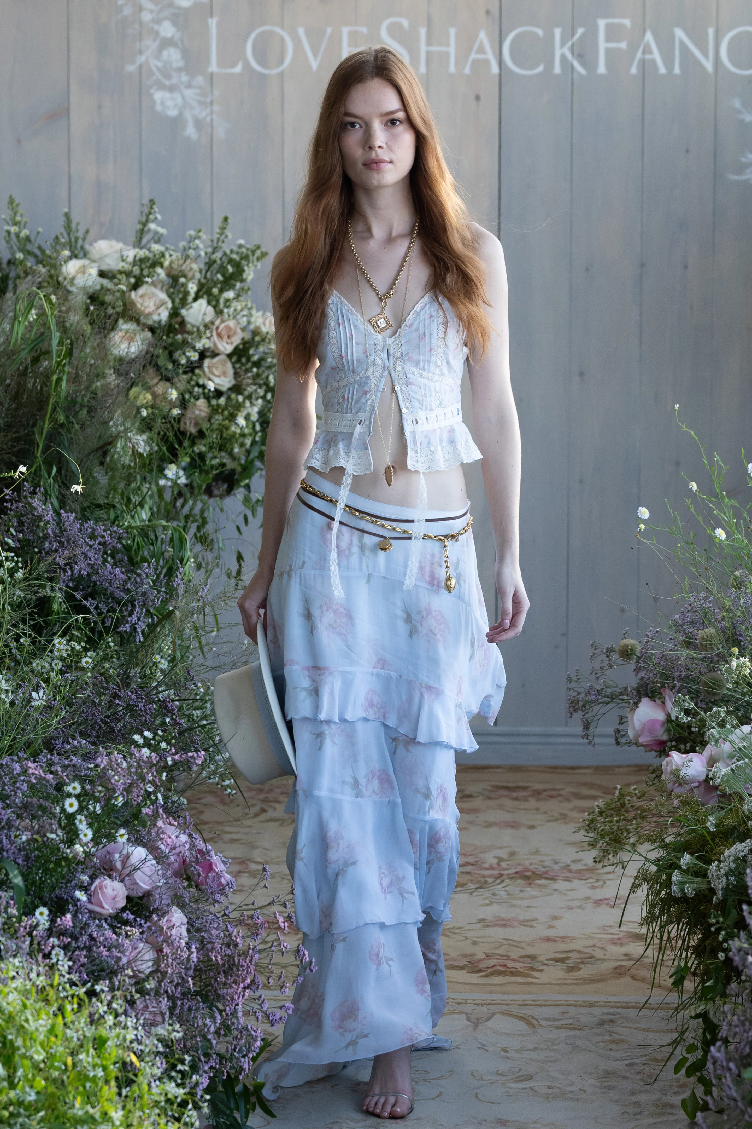 Soleia Floral Chiffon Maxi Skirt - Image 2