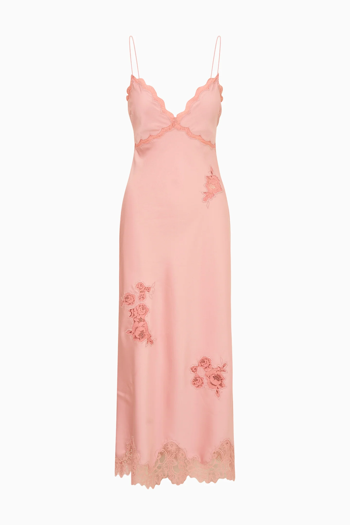 Sorone Satin Lace Maxi Slip Dress - Image 5