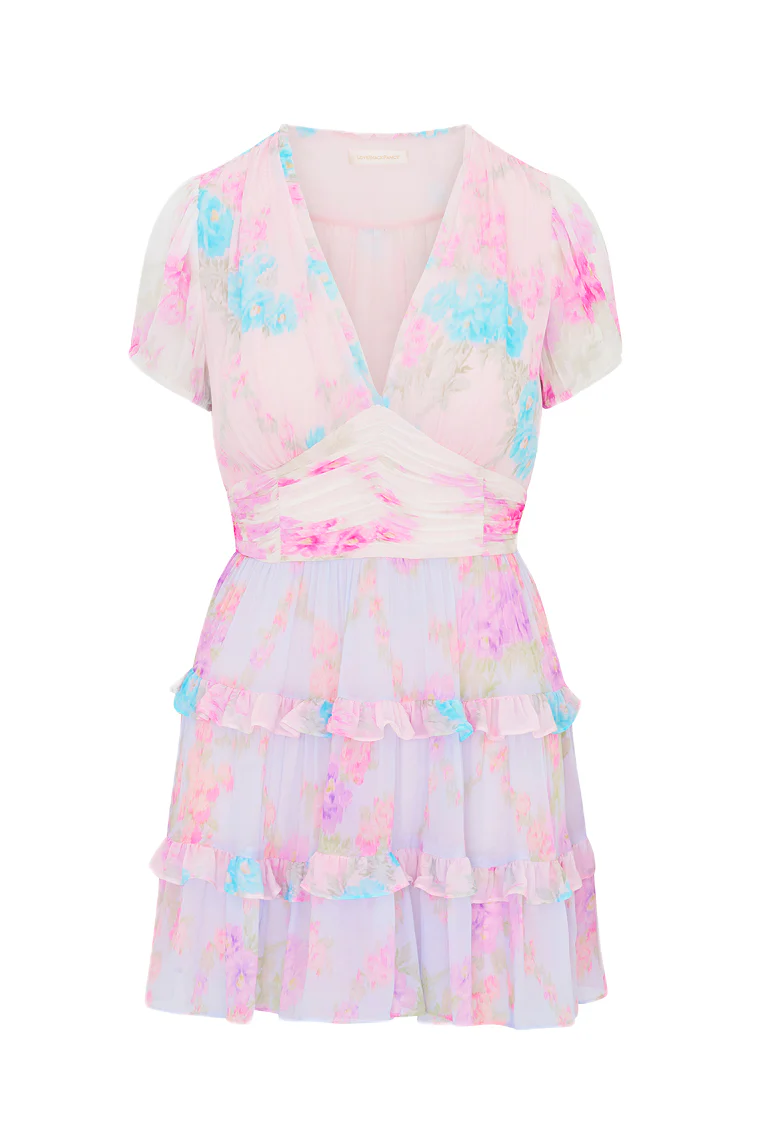 Spirea Floral Chiffon Mini Dress - Image 5