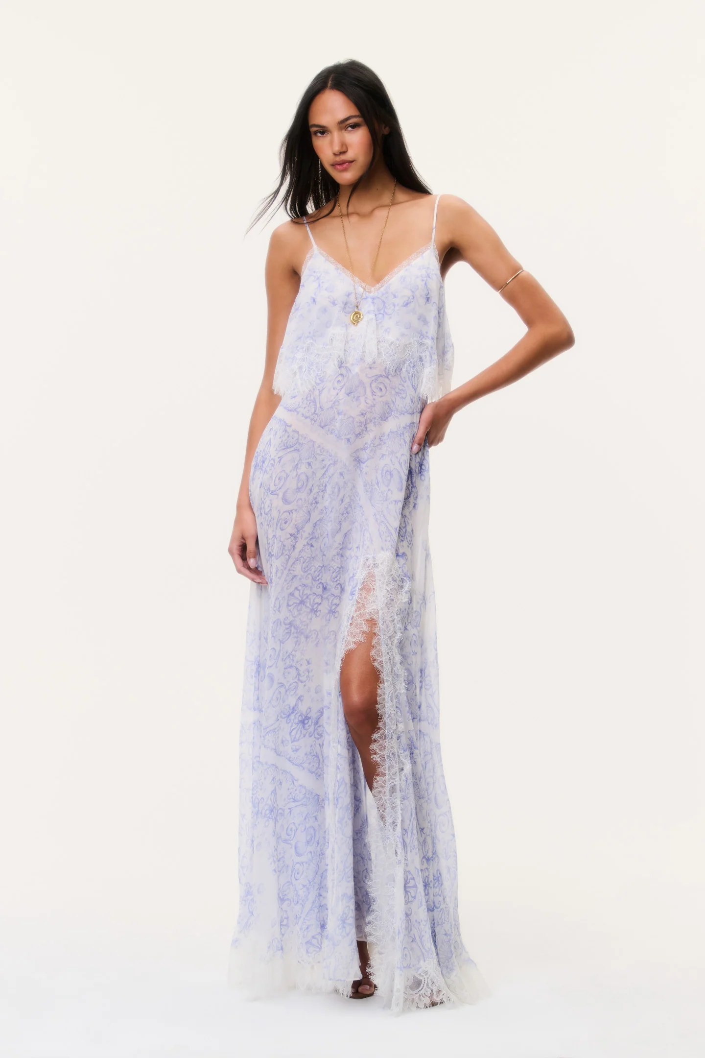 Stelline Sheer Silk Maxi Dress - Image 2