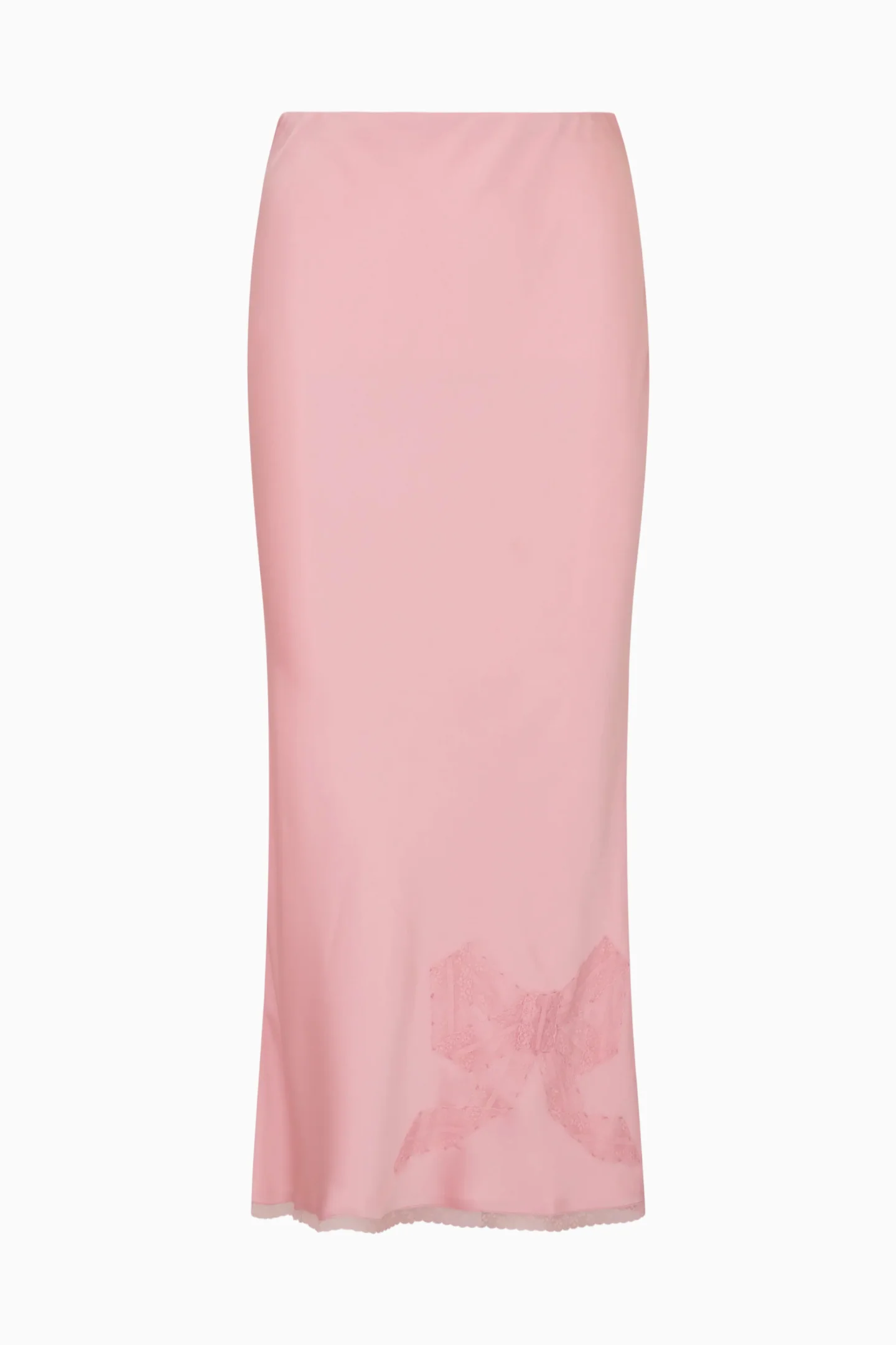 Vallis Lace Bow Satin Midi Skirt - Image 6