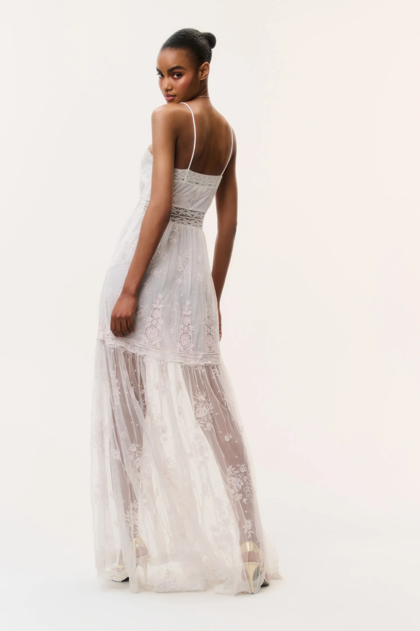 Valmy Embroidered Tulle Maxi Dress - Image 6