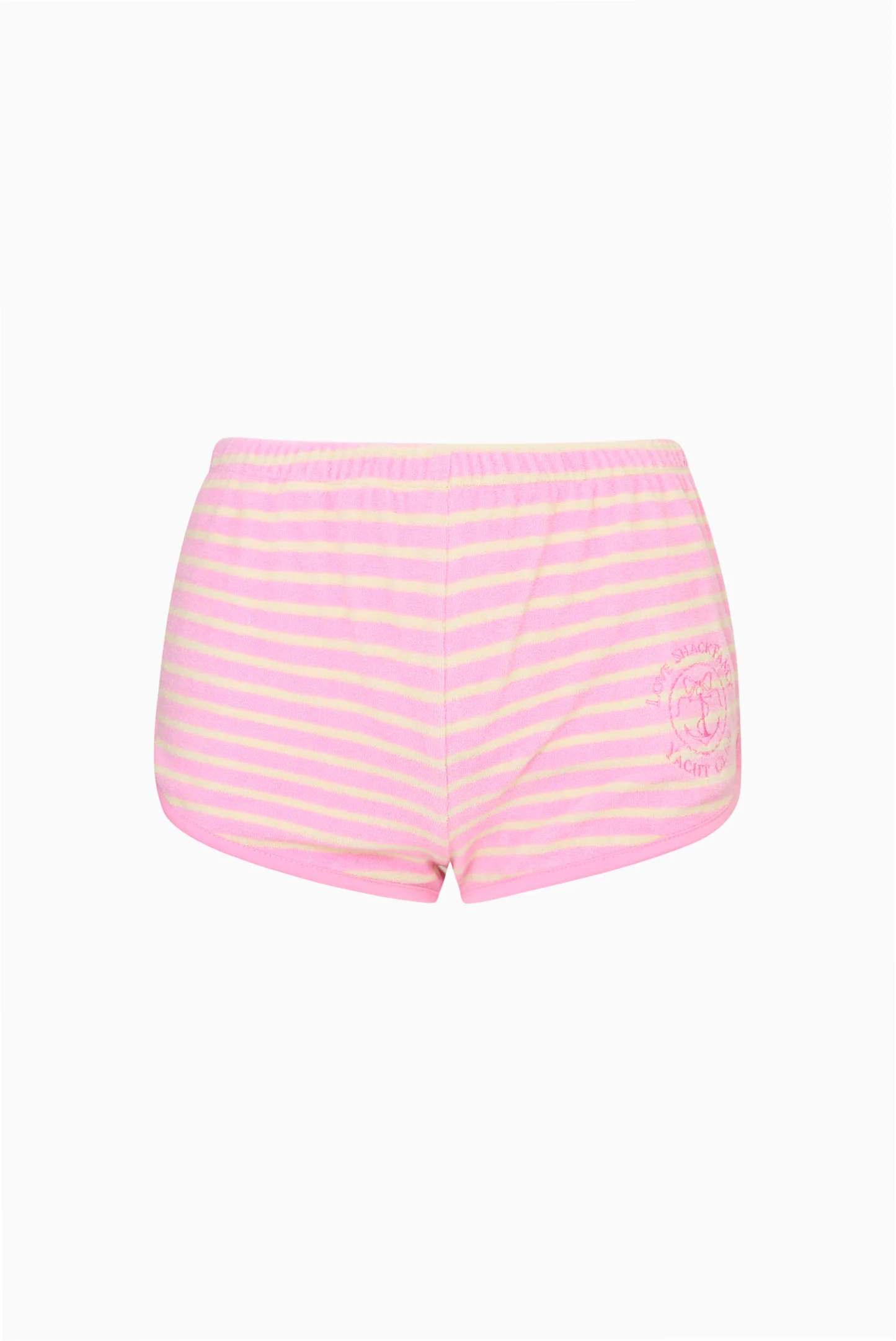 Veluna Terry Stripe Mini Shorts - Image 6