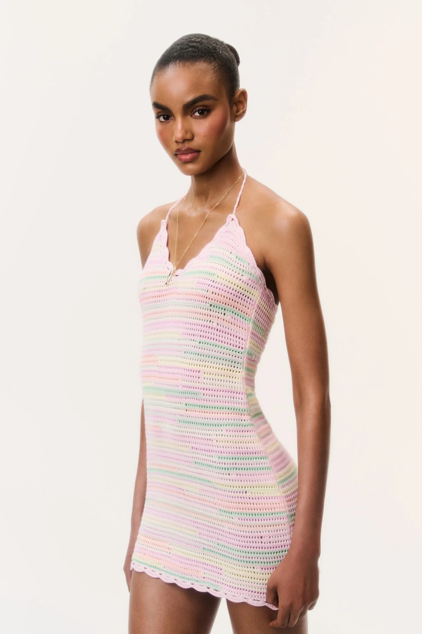 Zoa Cotton Crochet Mini Dress - Image 4